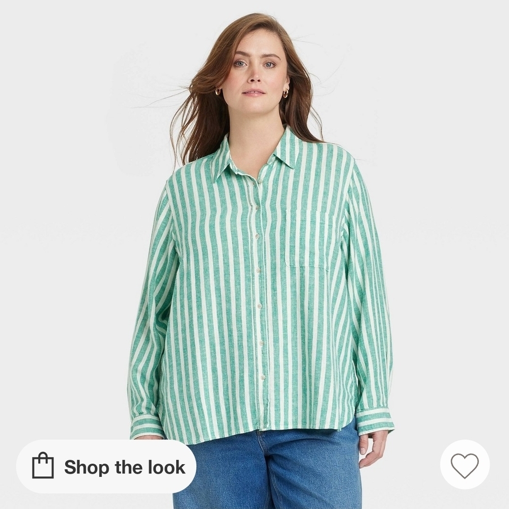 Universal Thread Mint Striped Button Down Shirt Bundle & Save